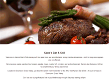 Tablet Screenshot of kanesrestaurant.com